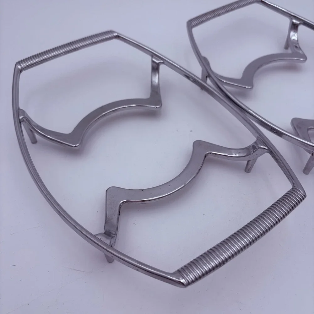 Set of‎ 2 Vintage Corning Ware P-11-M-1 Chrome Serving Cradles for 1.5qt 1.75qt